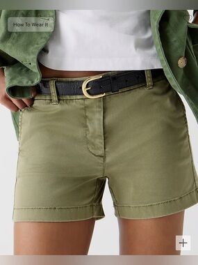 J. Crew Olive Sand 4” Chino Shorts